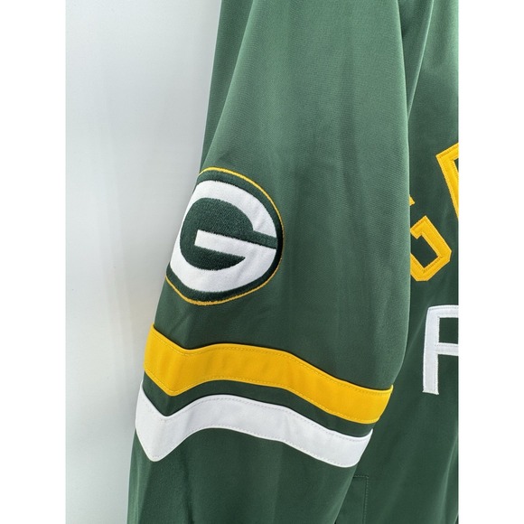 NFL Green Bay Packers Jacket Zip Up Polyester Warm Up Track Size 2XL - Picture 4 of 5